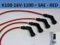 Preview: K100-4V K1100 NGK ignition wires - SAE Connector - RED